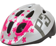 Polisport Junior Helmet - Stars (White/Pink)