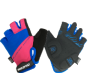 Gel Pad Cycling Gloves Half Finger For WOMAN - Rose Pink/Blue