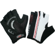 TGO High Breathability Half Finger Cycling Gloves - Black/White