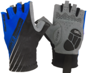 Wrist-extend Half Finger Cycling Gloves - Blue/Black