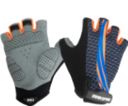Honeycomb Half Finger Cycling Gloves For MAN - Black/Blue/Orange